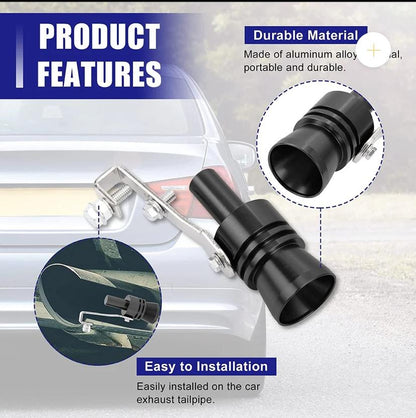 Medium Universal Turbo Sound Noise Exhaust Muffler Pipe Whistle Valve🚗💨