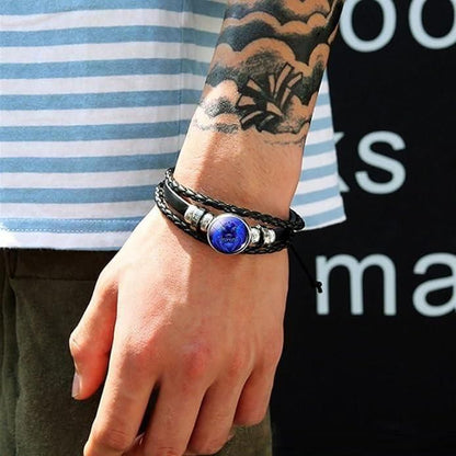 🎉Zodiac Constellations Luminous Starry Sky Punk Style Bracelet for All ⭐🌙